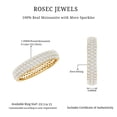 thumbnail image 6 of Rosec Jewels Classic Moissanite Eternity Band Ring for Women (D-VS1 Grade) - Anniversary Band Ring, 14K Yellow Gold, US 10.50, 6 of 7