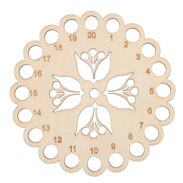 CIMAXIC 1Pc Embroidery Floss Organizer Hollow Home Threading Plate Wooden Thread Holder,5.51"X5.51"X0.08"