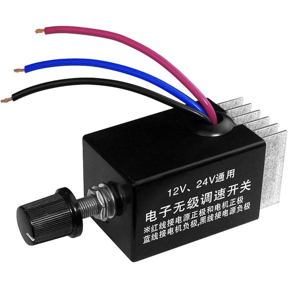 1Pc Motor Speed Regulator DC 12V/24V 10 a Controller Switch for Car Truck Fan Heater Control