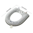 thumbnail image 3 of YgkuHd Toilet Seat Cover, Winter Models Of The Toilet Seat Plushs Toilet Seat Cushion Thickened Toilet Seat Washable Toilet Seat Washers Washable D Shapetoilet Seat Cushion (Gray), 3 of 6