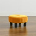 thumbnail image 4 of Jennifer Taylor Home Riley 16" Tour Pouf Pouf Pouf Velours Jaune Riche, 4 of 10