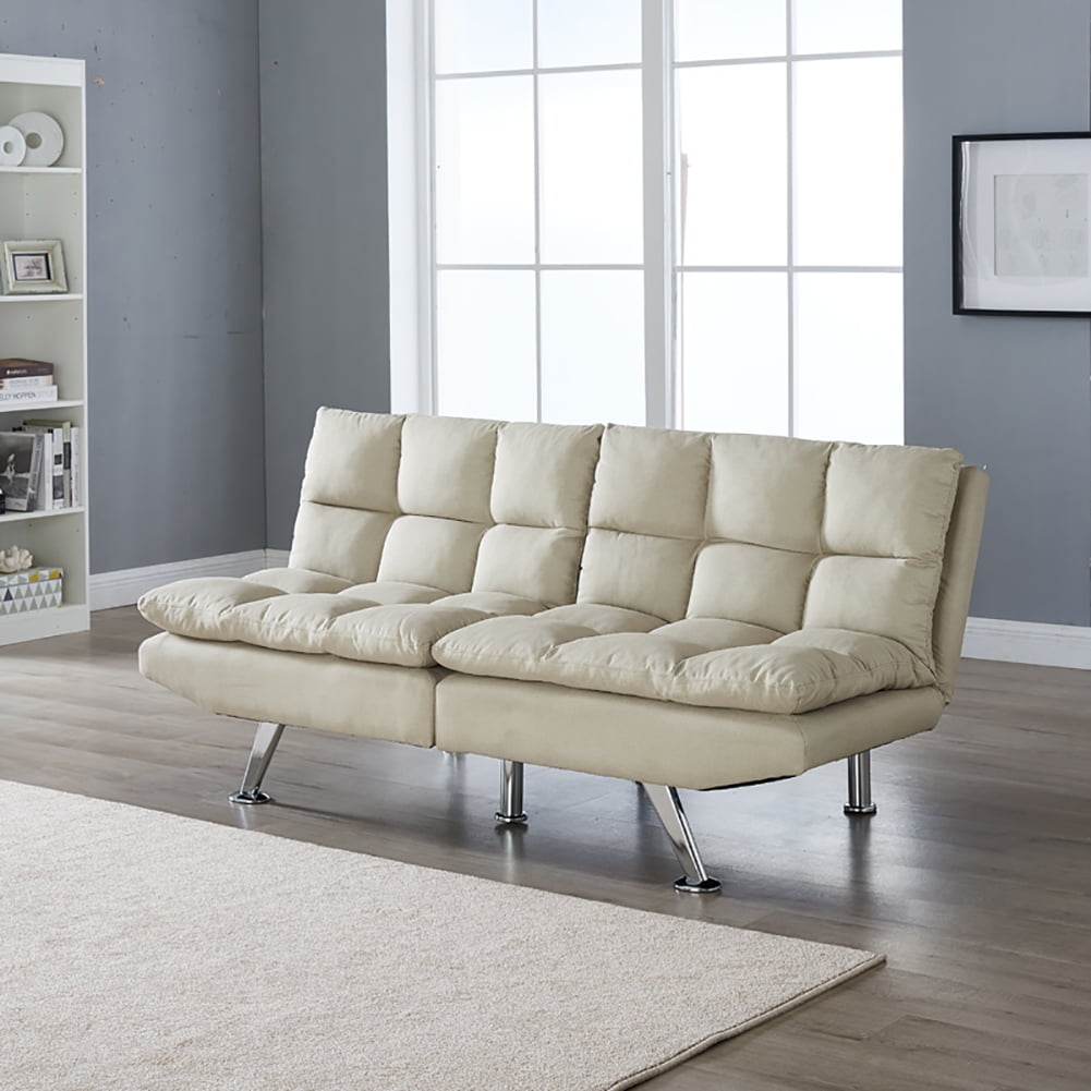 Kepooman Modern Futon Couch Convertible Loveseat Sleeper for Living Room, Twin Size, Beige Kepooman Modern Futon Couch Convertible Loveseat Sleeper for Living Room, Twin Size, Beige