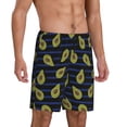 thumbnail image 2 of Kdxio Avocado Print Mens Sleep Shorts Bottoms Soft Comfy Pajama Wear Pants with Drawstring Pockets, 2 of 7