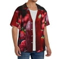 thumbnail image 2 of Gukieu Berry Infused Refreshment Print Men's Short-sleeved Shirts, Button-down Pocket Shirts, T-shirts, Beach Vacation Travel Summer Clothing-4X-Large, 2 of 5