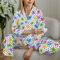 thumbnail image 6 of Uemuo Bear And Polka Dot Pattern Womens Pajama Sets,PJ Set for Women,Pajamas for Women Logo,Long Sleeve Pajama Set for Women,Soft Long Sleeve Top With Pants-XX-Large, 6 of 9