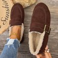 thumbnail image 5 of Willtoo Loafers for Women Fashion Slip On Dress Flat Shoes Round Toe Warm Work Everyday Wear Casual Walking Shoes Non-slip Comfortable Footwear, 5 of 5