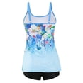 thumbnail image 4 of Generic Women Plus Size Swim Suits Printing Modest Ruched Swimsuits Two Piece Tankini Tops with Shorts Swimwear, 4 of 4
