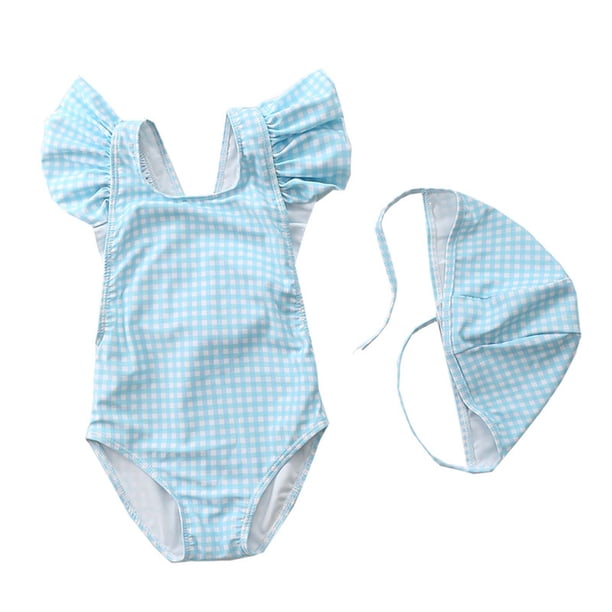 Odeerbi 2-24 Meses Traje de Baño de Una Sola Pieza Para Niñas Con Sombrero de Sol Traje de Baño de Verano Con Impresión Linda