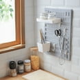 thumbnail image 3 of Kitchen Storage Rack Storage Shelf Floor Multi-layer Wall-mounted Storage Rack Punch-free Kitchen Hanger Hole Board, 3 of 5