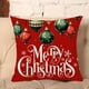 thumbnail image 1 of Fundas de cojín navideñas Emotion, juego de 18 x 18, rojo y blanco, decoración navideña rústica, muñeco de nieve, ciervo, alegría, cojín de invierno para el sofá del hogar, 1 of 4