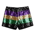 thumbnail image 4 of DHFJKG Womens Glitter Sequin Striped Shorts Fashion High Wasited Sexy Rave Club Booty Shorts Sparkly Hot Pants, 4 of 4