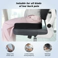 thumbnail image 3 of PERRYHOME Seat Cushion for Office Chair, Car Seat, Lumbar Support Pillow, Memory Foam Car Seat Cushions Back Support Pillows, Coccyx Cushion for Tailbone, Hip, Sciatica & Back Pain Relief(Black), 3 of 8