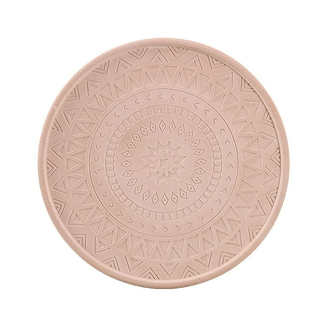 Harpily 50% Off Clear! Kitchen Placemats Rubber Drink Set Silicone Rainbow For Kids Coffee Table Desk Oval Shape Deep Tray Pot Holder Trivet