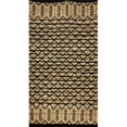 thumbnail image 1 of LR Resources RUGSA99641BKJ2640 Tapis Rectangle Géométrique en Jute Tissé à la Main&44; Noir, 1 of 1