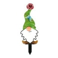 thumbnail image 2 of BOBASNDM 12.2" Gnome Metal Garden Stake with Micro Landscape, 2 of 9