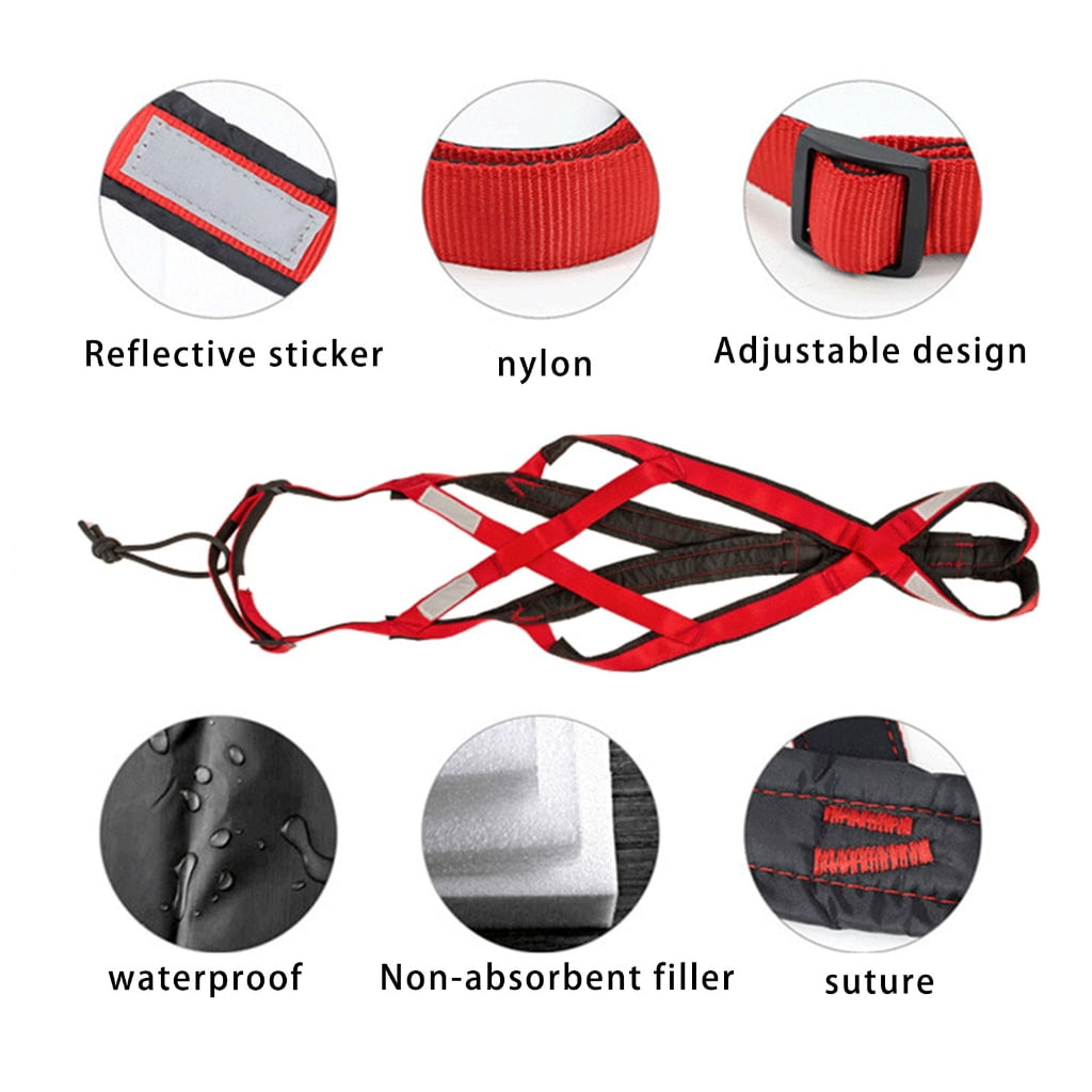 Dog Harness Vest for Large Dogs Harnesses for Sledge Skiing Sports Heavy Duty Belt Comfortable for Dog Training