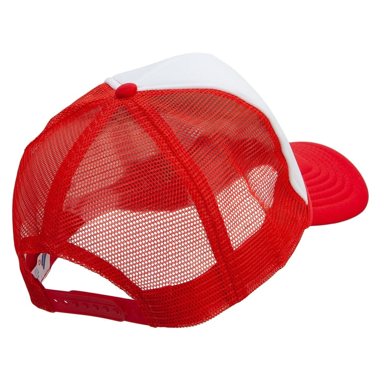 Boo Embroidered Summer Foam Mesh Trucker Cap - Red White  display picture 3