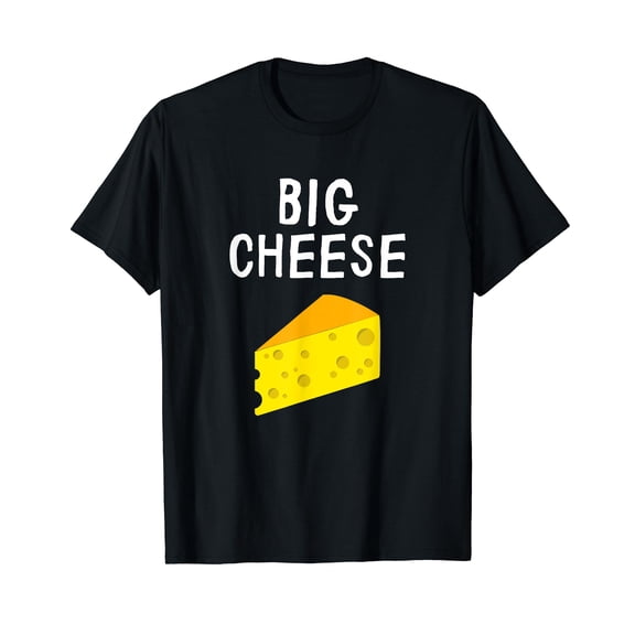 Big Cheese Shirt Funny Cheese Lover Big Cheese Black T-Shirt