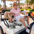 thumbnail image 3 of Golf Cart Seat Covers for 2 Seater,Horse Print Soft Microfiber Cart Seat Towel Blanket,Modern Watercolor Grey White Animals Absorbent Breathable Non Slip Bench Seats Protector for Golf Course 51"x31", 3 of 9