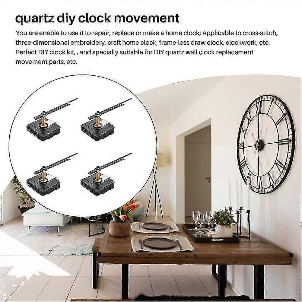 4PCS 31mm Long Shaft DIY Clock Movement Mechanism Hands Kit Wall Quartz Clock Movement Repair Tool Parts