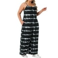 thumbnail image 2 of DARING DIVA Women's Plus Adjustable Strap Wide Leg Jumpsuit Casual 1X Black, 2 of 6