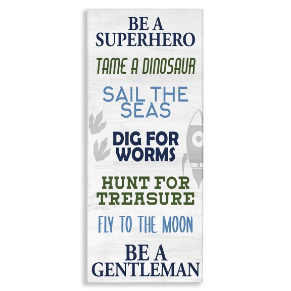 Stupell Industries Cottage Be A Superhero Sign Children's Imagination Phrases Canvas Art, 10 x 24, by Kim Allen
