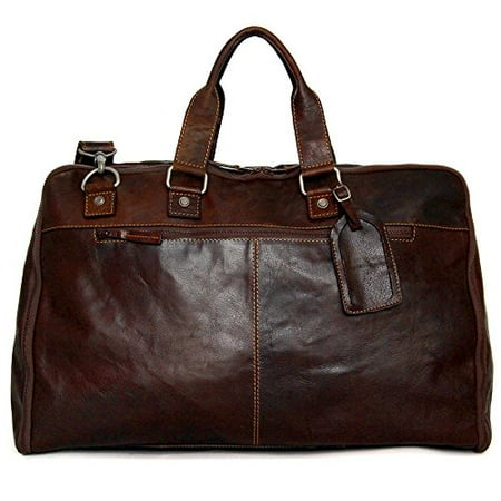 Jack Georges Voyager Large Convertible Valet Bag Leather Duffel Jack Georges Voyager Large Convertible Valet Bag Leather Duffel In Brown