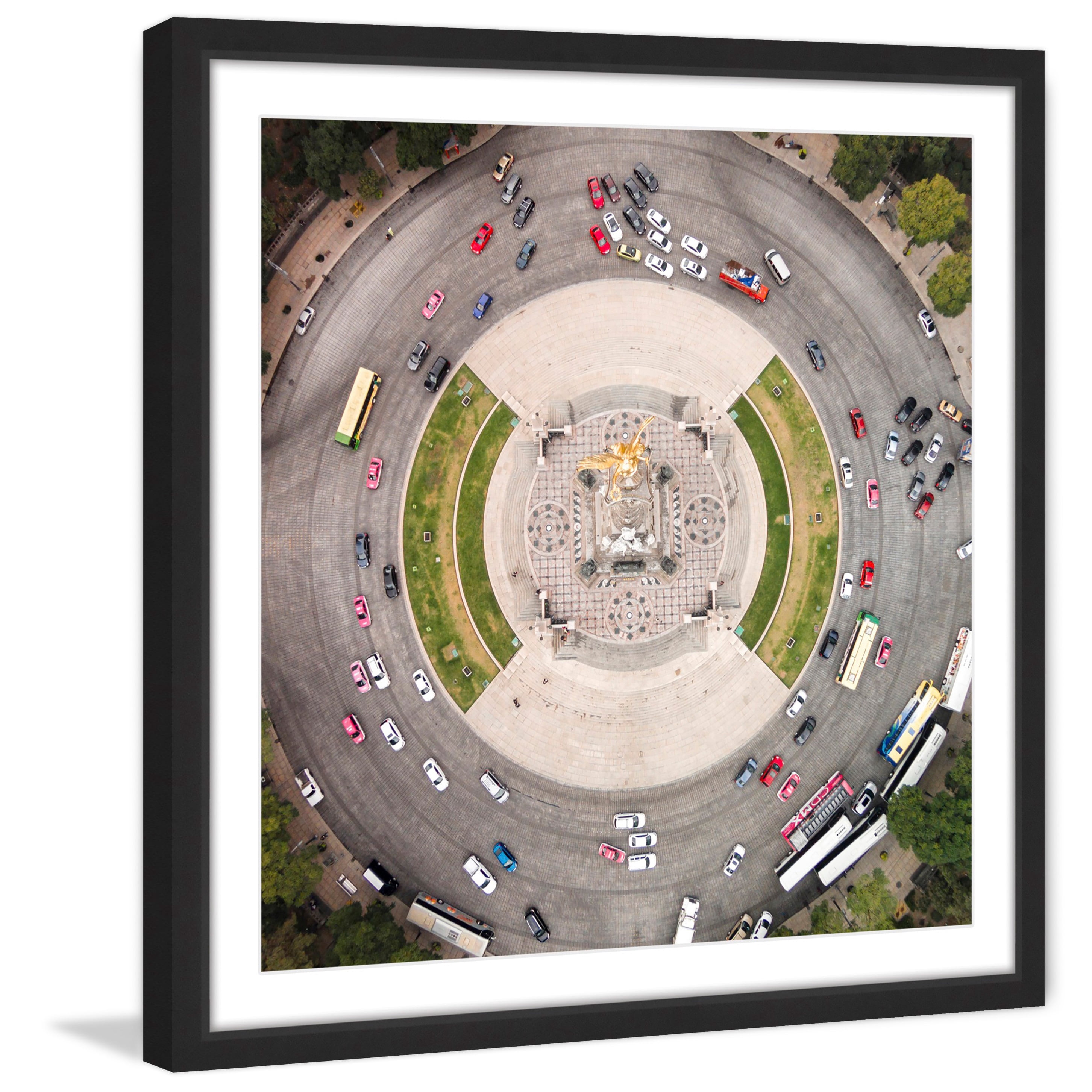 Marmont Hill "In and out Circle" by Karolis Janulis Framed Painting Print