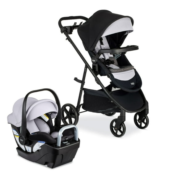 Britax Willow Brook S  Baby Travel System, Infant Car Seat and Stroller Combo, Glacier Onyx
