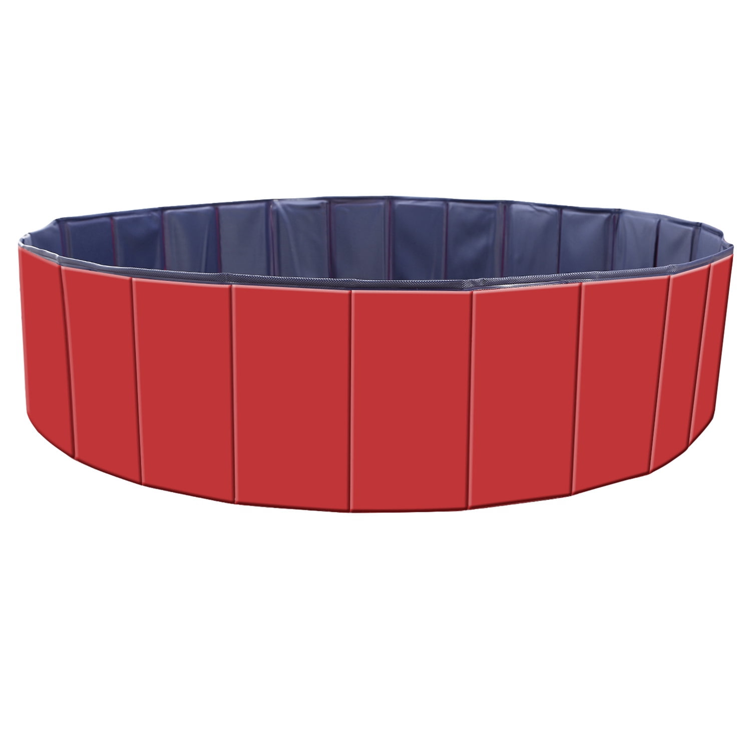 Zorpupoa Foldable Dog Pool, 63in Heavy-Duty PVC Kids Swimming Pool for Kids Dogs Cats, Red