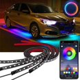 thumbnail image 2 of (90*2+120*2)4pcs 100W Car Underglow Light Flexible Strip LED Underbody Lights Remote /APP Control Car Led Neon Light RGB Decorative Atmosphere Lam, 2 of 5