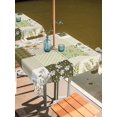 thumbnail image 2 of Outdoor Tablecloths with Umbrella Hole & Zipper, Spring Floral 54x54 Inch Square Tablecloths, Yellow Flowers Botanical Patchwork Grid Bohemia Waterproof Table Cloth, Patio/Pool/Picnic Table Covers, 2 of 8