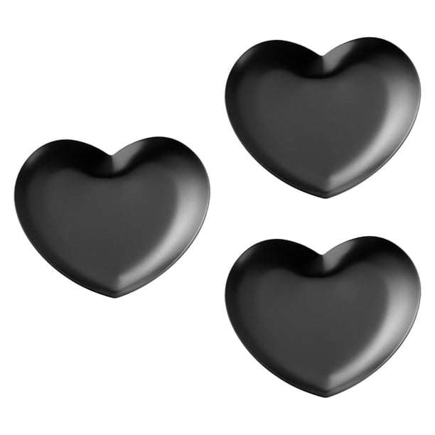 Bandeja en Forma de Corazón de 3 Piezas, Bandeja Organizadora para Platos de Joyería, Bandeja de Almacenamiento de Metal para Horquillas, Velas, Joyas