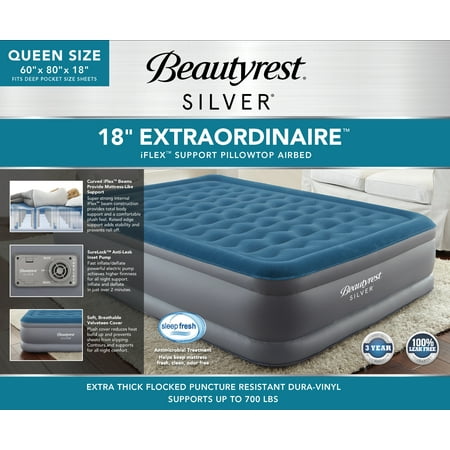 Beautyrest Extraordinaire 18 Queen Air Mattress with Built-in Pump