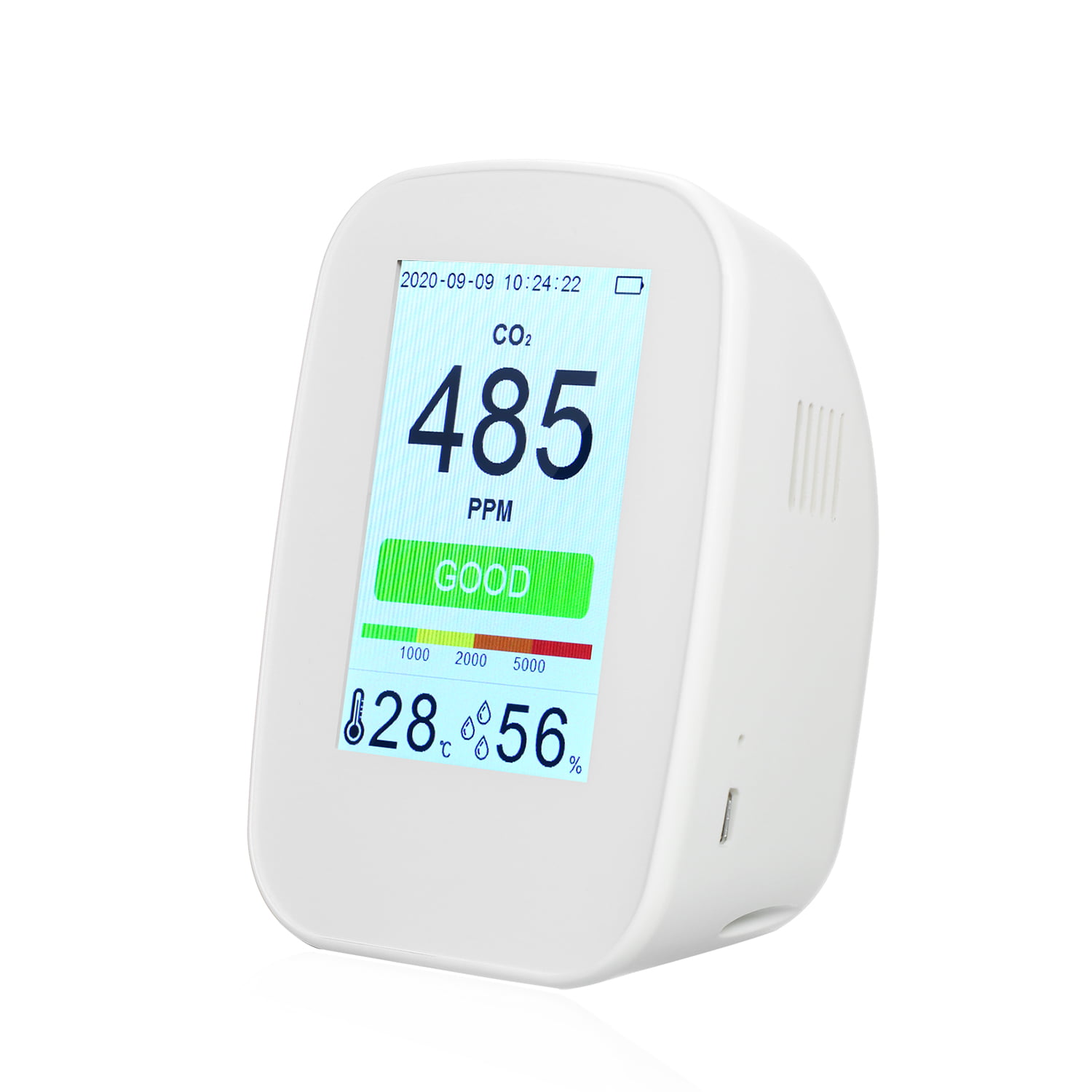 Air Quality Detector for CO2 HCHO TVOC PM2.5/10 Indoor Air Quality Monitor Multifunctional Air Real Time Data Detector for Home Office and Various Occasion 
