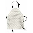 thumbnail image 1 of Grey Apron Vintage Chevron Pattern with Pale Pastel Colors Zig-zag Inverted V-Shaped Artsy Image, Unisex Kitchen Bib Apron with Adjustable Neck for Cooking Baking Gardening, Yellow Grey, by Ambesonne, 1 of 3