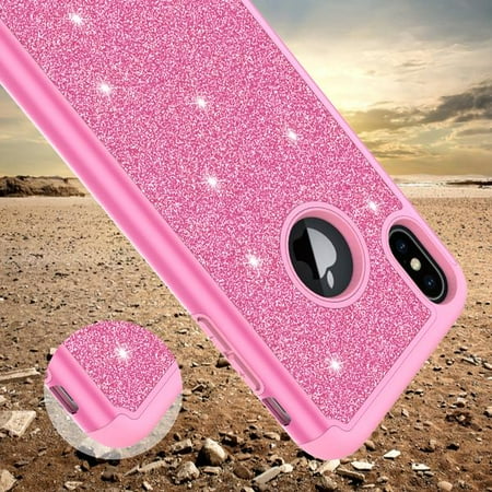 Apple iPhone XR Case, Glitter Cute Phone Case[Screen Protector] Bling