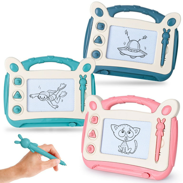 Magnetic Drawing Board Kids Magnet Drawing Board Travel Size Toddler Toys  Sketch,blue，G114317