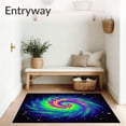 thumbnail image 3 of ODIKA 6'x9' Machine Washable Non-Slip Area Rug, Starfield Universe Portal Vortex High Traffic Rug, Blue, 479097, 3 of 7