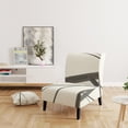 thumbnail image 3 of Designart "Minimalist Black And White III" Upholstered Transitional Accent Chair - Arm Chair, 3 of 5