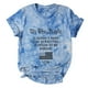 thumbnail image 2 of Blusa Informal Elegante Para Mujer, Camisetas Divertidas Y Lindas de Manga Corta Con Estampado de Bandera Del Día de La Independencia, Camiseta Teñida Anudada Odeerbi  ODB165510, 2 of 7