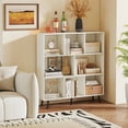 thumbnail image 4 of Gymax 8 Cube Bookcase 3-Tier Modern Storage Organizer w/ 5 Metal Legs Bookshelves, 4 of 10