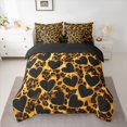 thumbnail image 2 of Castle Fairy Kids Teens Adults Happy Valentine's Day Bedding Comforter Set 7 Pieces,Love Heart Print Full Bedding Set Lightweight,Old Fashion Leopard Print Fitted Sheet Flat Sheet, 2 of 8