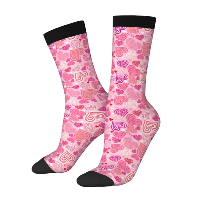 Balery Love Calcetas Largas con Estampado para Hombre y Mujer – Suaves y Transpirables, Talla Única (US 5-11)