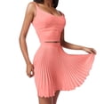 thumbnail image 1 of Gibobby Vestido corta de fiesta casual Mujeres Sólido Sin mangas Casual Sexy Falda plisada Chaleco Conjunto de falda Conjunto de dos piezas(Rosa,CH), 1 of 5