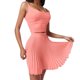 thumbnail image 1 of Gibobby Vestido de verano casual para mujer Mujeres Sólido Sin mangas Casual Sexy Falda plisada Chaleco Conjunto de falda Conjunto de dos piezas(Rosa,XL), 1 of 5