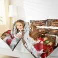 thumbnail image 4 of Manfei Chic Xmas Tree Full Size Comforter Sets,Merry Christmas Bedding Comforter Set,Red Brown Green Bedding Sets For Girls Kids,Super Cozy Room Decor Reversible,3 Pieces, 4 of 8