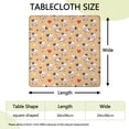 thumbnail image 2 of Orange Cow Heart Pattern Square Fitted Tablecloth with Elastic Edge,Square Table Cover,Washable Elastic Table Cover for Home Kitchen Party Decor 34"x34", 2 of 6