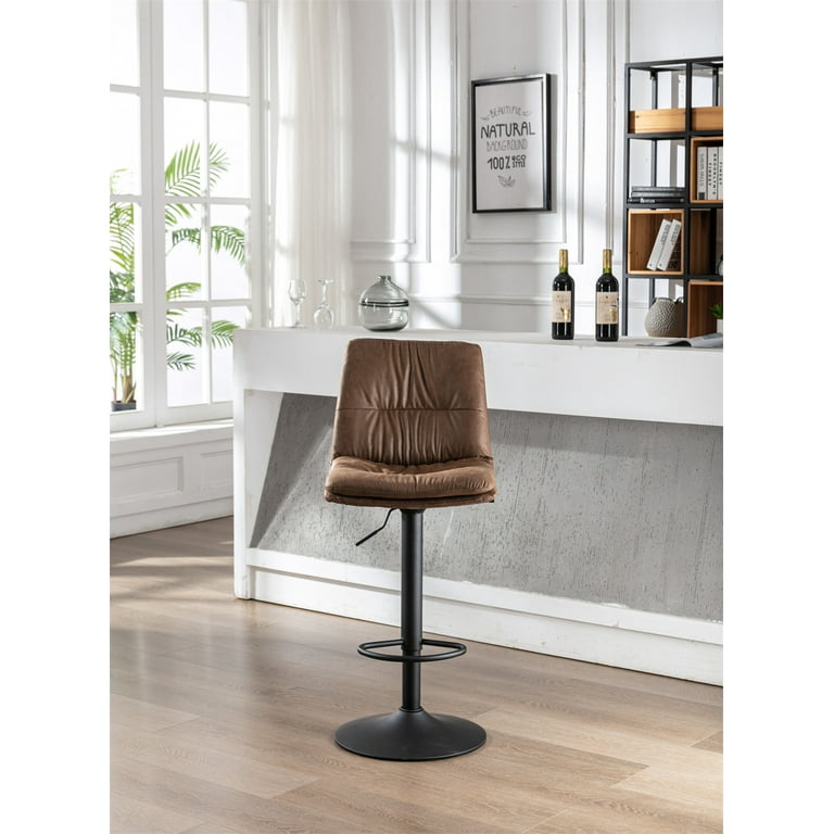 Swivel Bar Stools Set of for Kitchen, Adjustable Counter Height