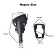 thumbnail image 3 of For Jeep Compass Patriot Grand Cherokee Car Windshield Washer Wiper Water Spray Nozzle Jet With Hose And Connector Kit, 3 of 5